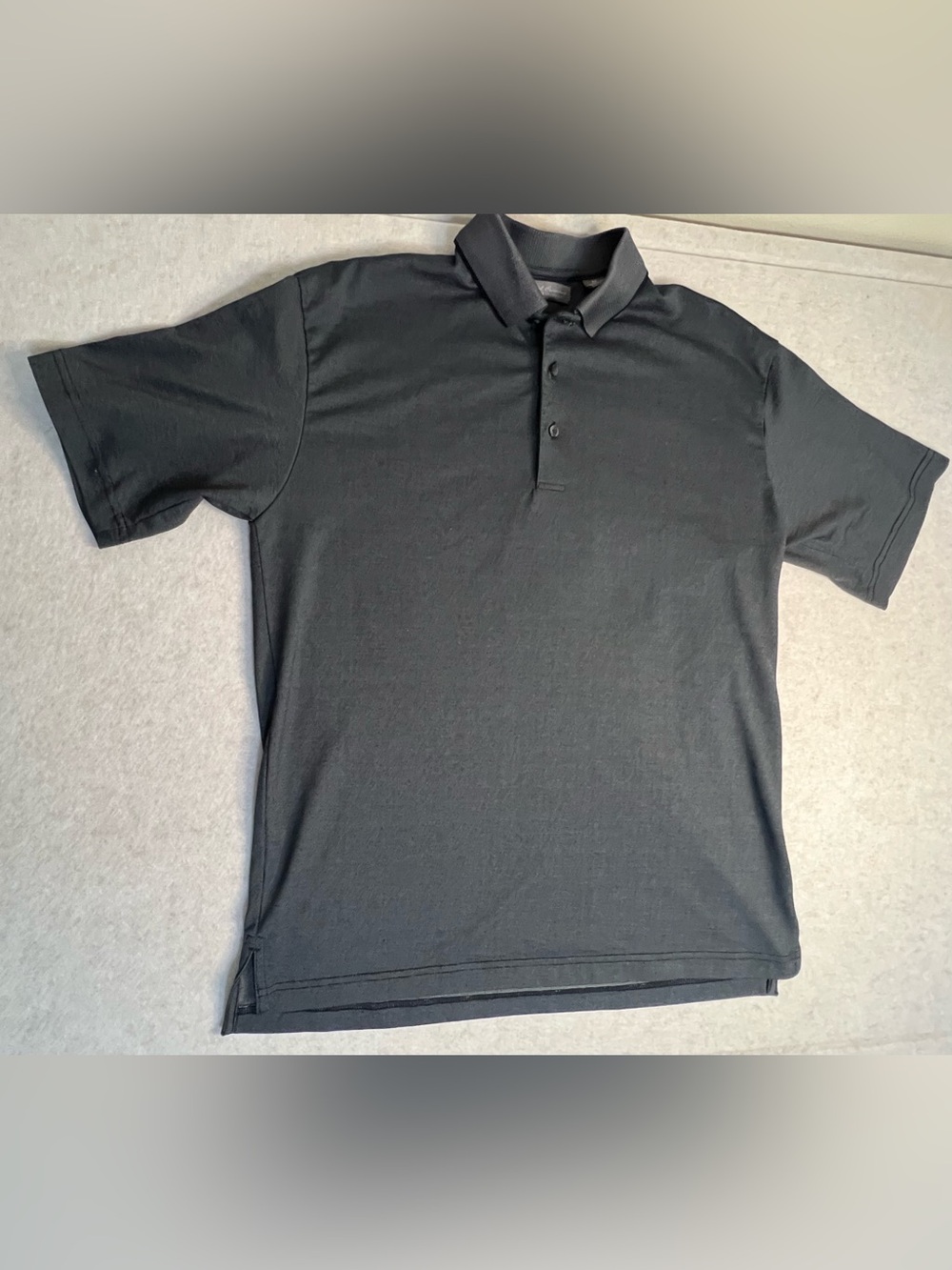 Daniel Cremieux Signature Collection Charcoal Dark Gray Pique Polo Shirt Medium